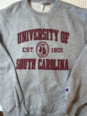 Champion Gray University of South Carolina Crewneck Sweatshirt